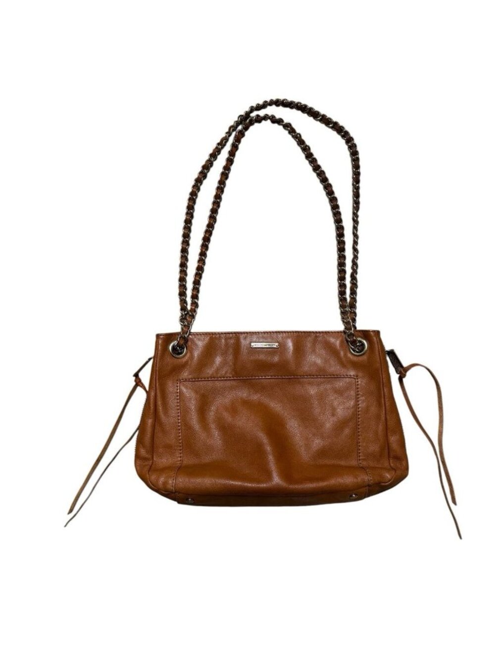 Rebecca Minkoff Brown Leather Shoulder Bag Chain Strap Purse